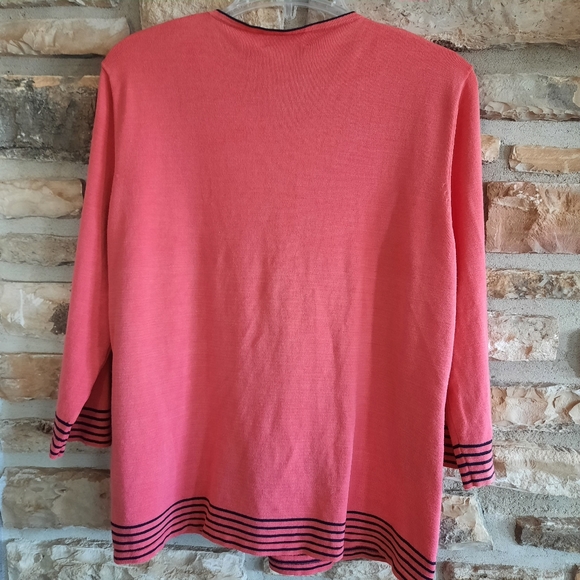 Style & Co Silk Blend Cardigan Med with Tank Top Small,  Set Coral Blue - Picture 5 of 12